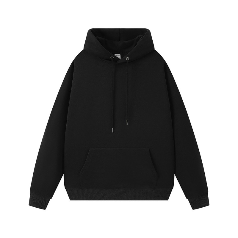 Women Casual Loose Solid Color Long Sleeve Pocket Blank Hoodies