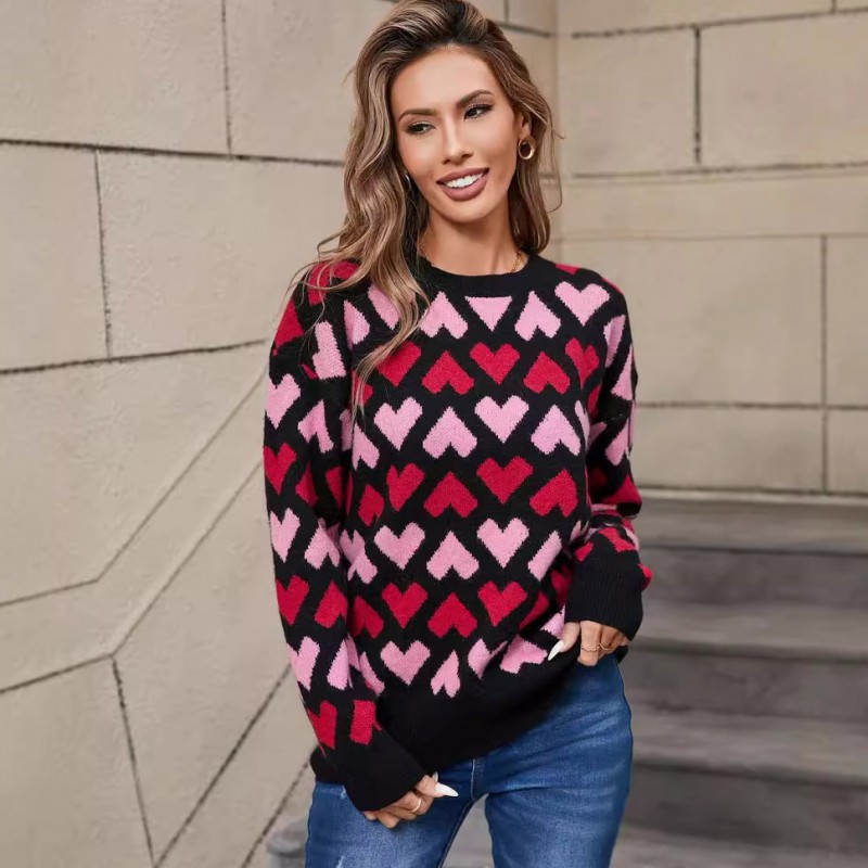 Autumn Winter Women Fashion Valentine Day Heart-Sh...