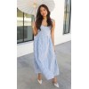 not my business midi dress - blue