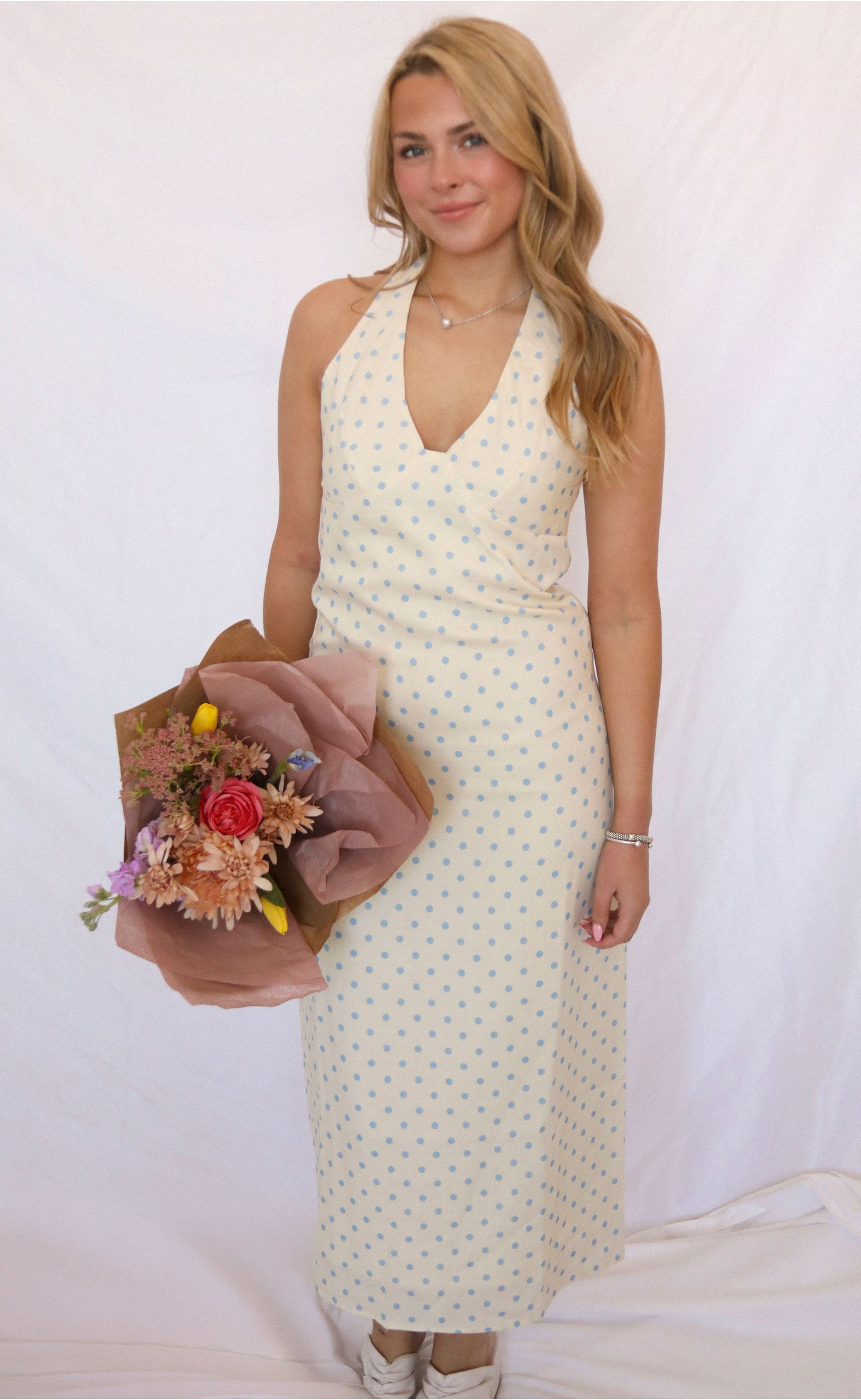 hold me tight halter maxi dress