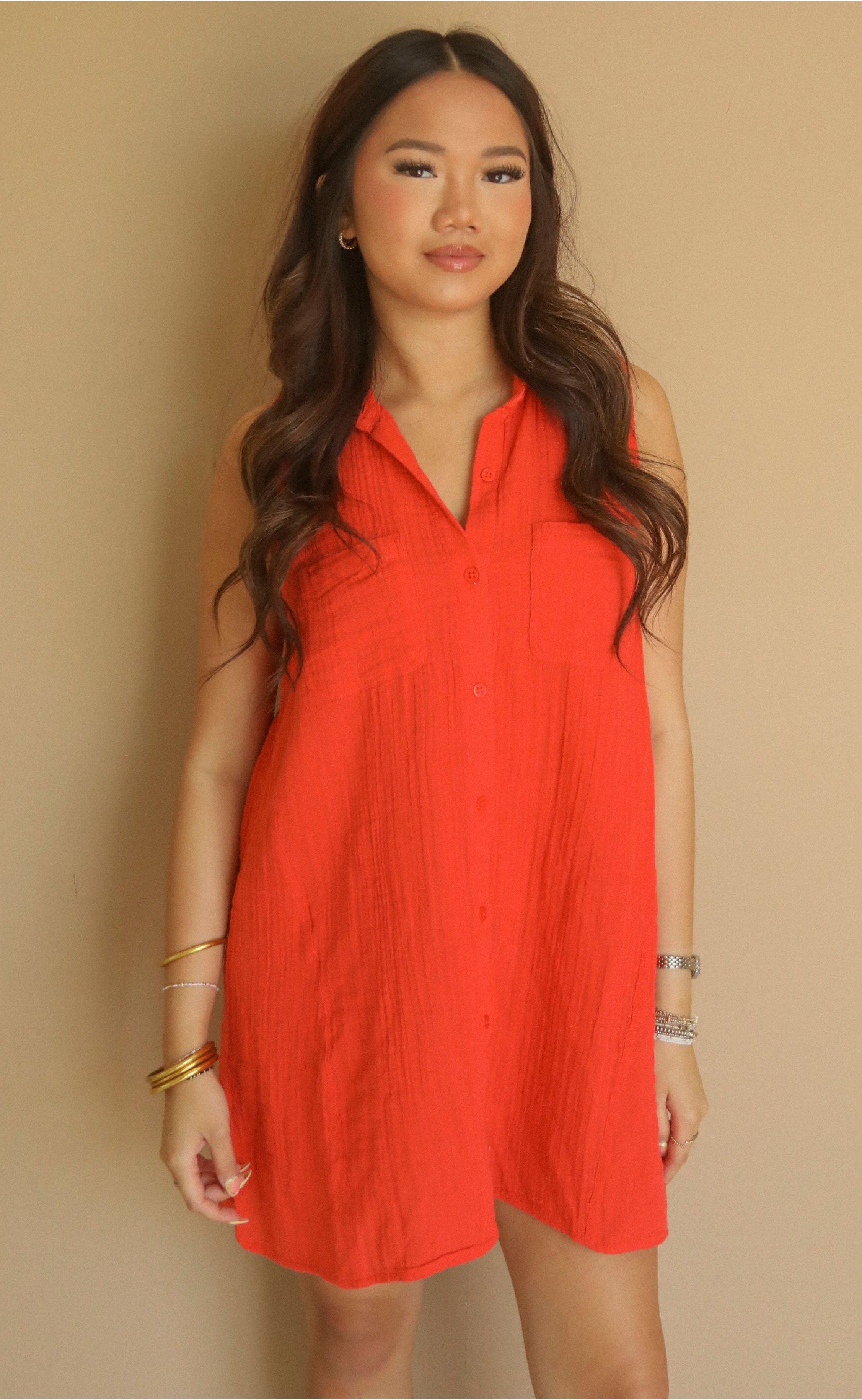 z supply: new light mini dress - cabana red